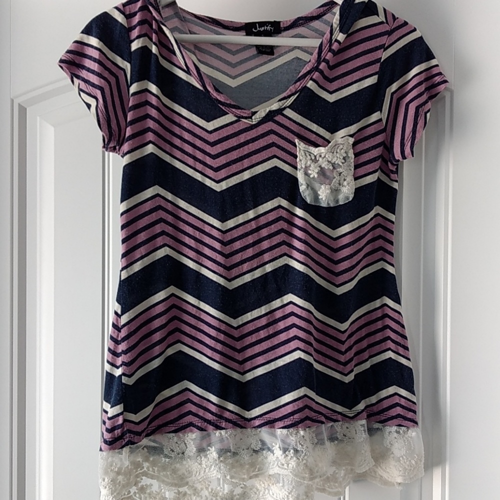 Lace trim top